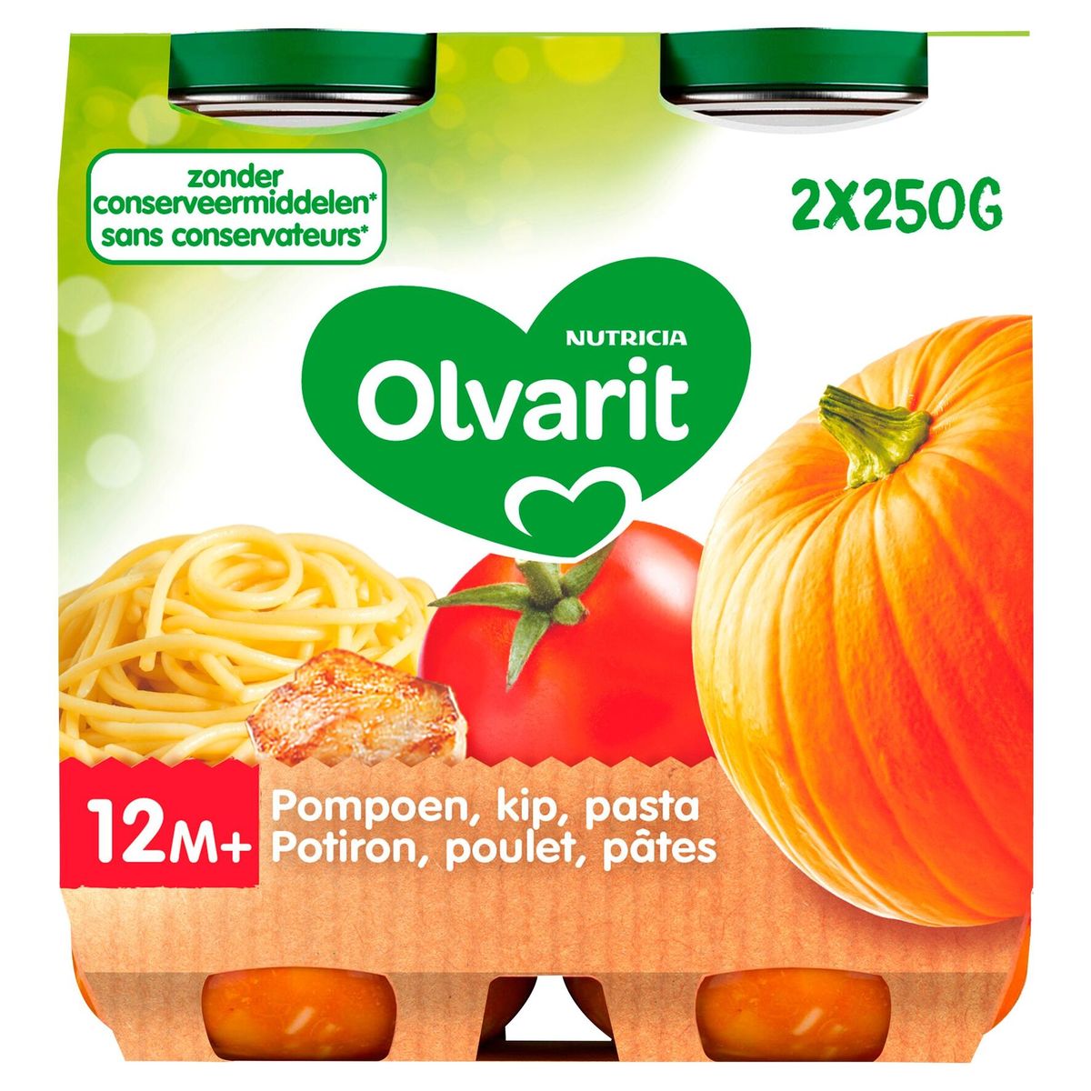 Olvarit Petit Pot Repas Bebe Des 12 Mois Potiron Poulet Pates 2x250g Carrefour Site