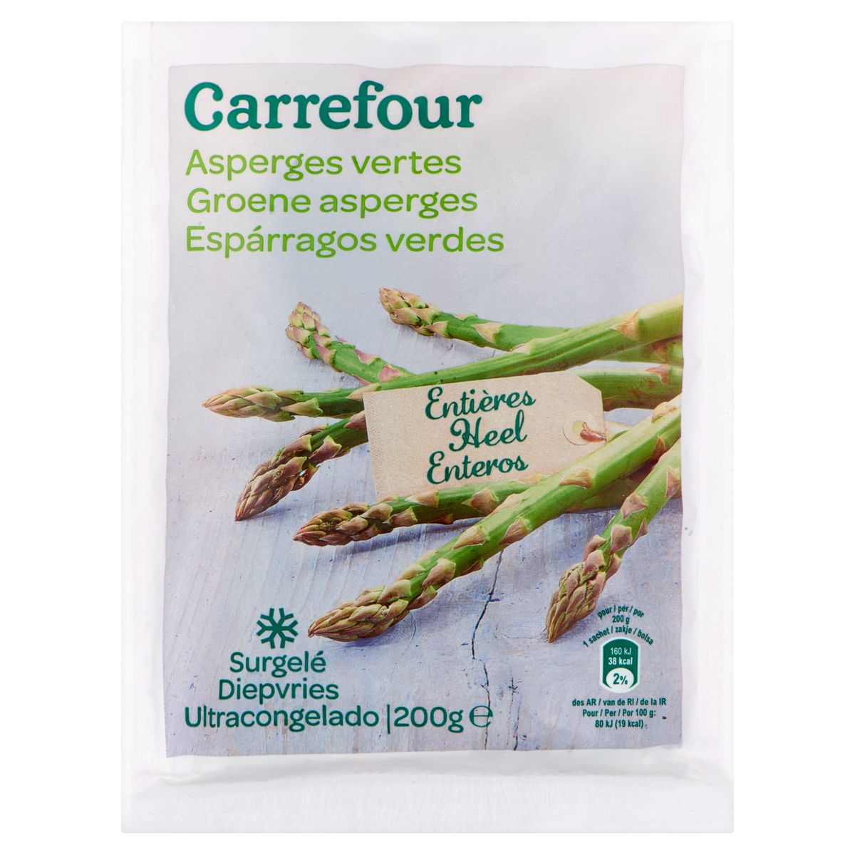 Carrefour Groene Asperges Heel 200 g