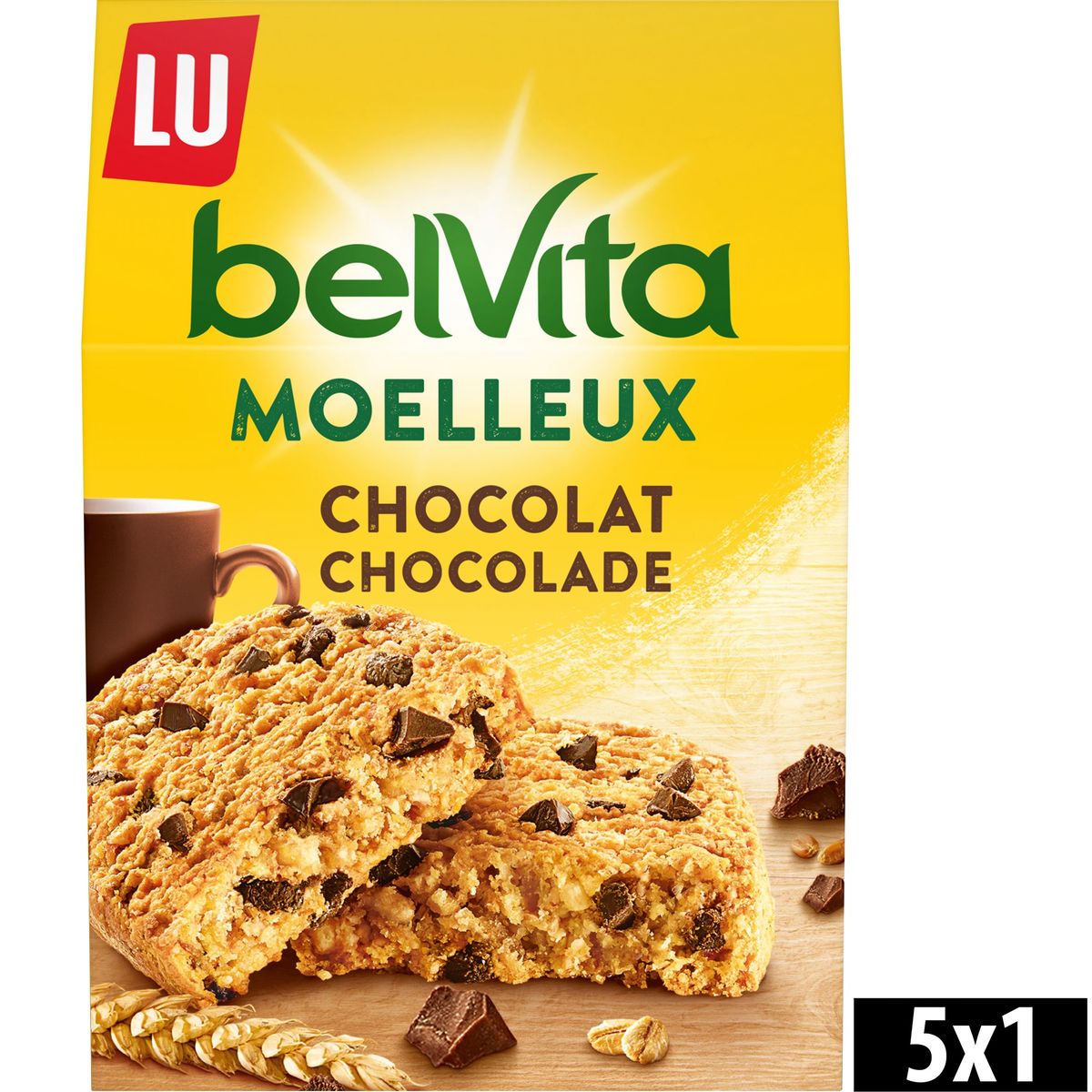 BelVita Petit Déjeuner Biscuits Moelleux Pépites De Chocolat 250 g
