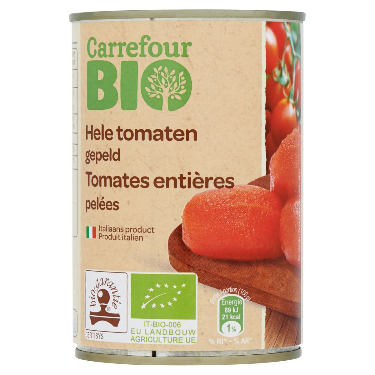 Carrefour Bio Tomates Entières Pelées 400 g