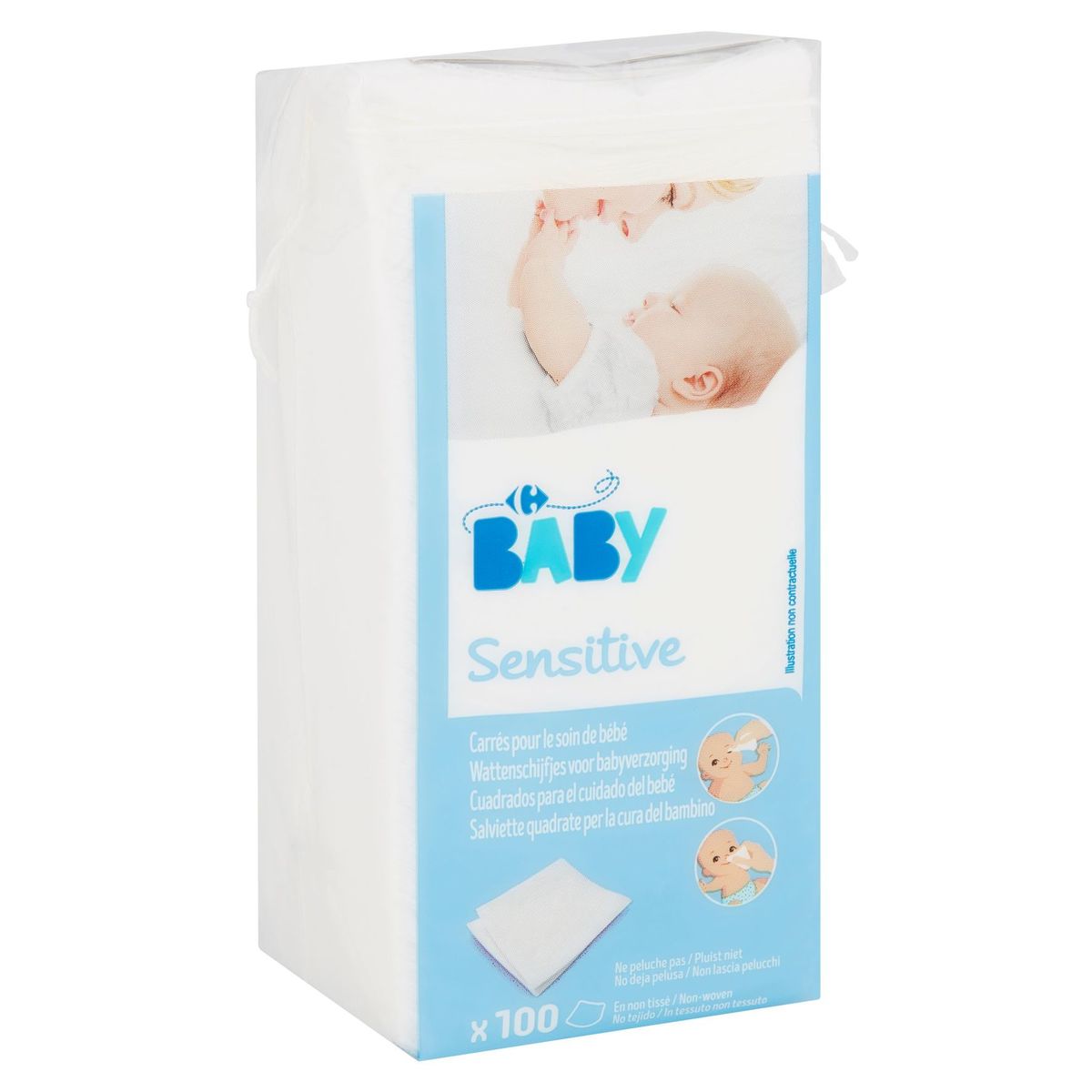 Carrefour Baby Sensitive Wattenschijfjes voor Babyverzorging 100 Stuks