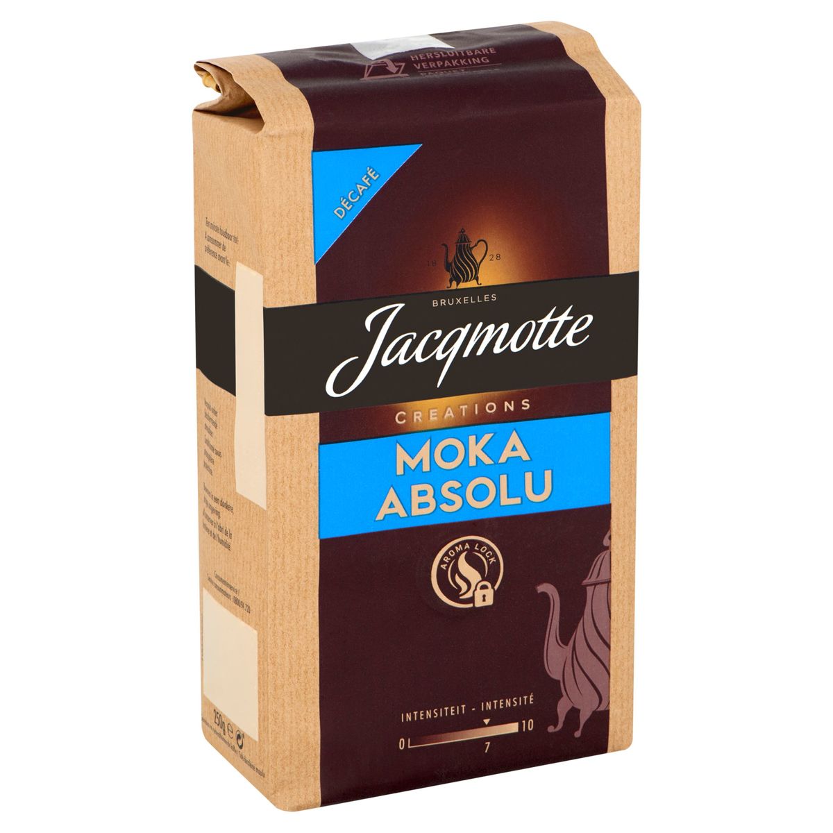 Jacqmotte Koffie Gemalen Moka Absolu Decafe 250 g