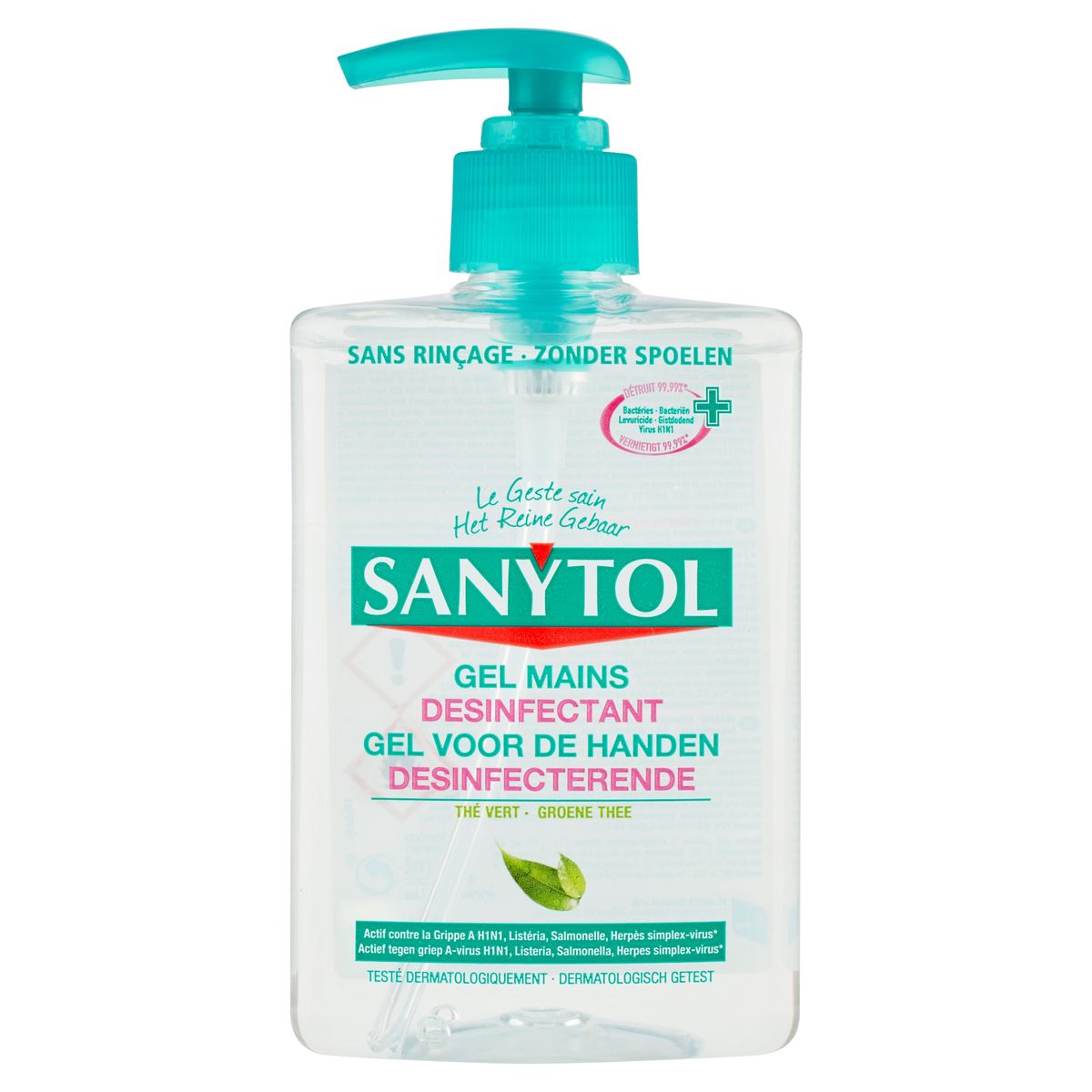 Sanytol Gel voor de Handen Desinfecterende Groene Thee 250 ml