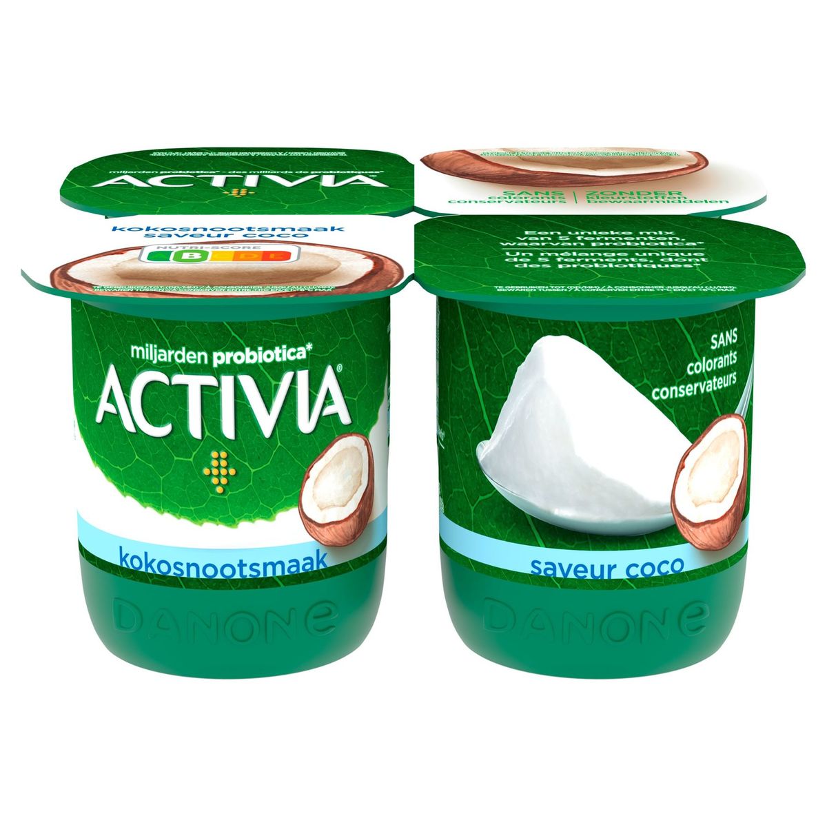 Activia Yaourt Saveur Noix de Coco avec Probiotiques 4 x 125 g