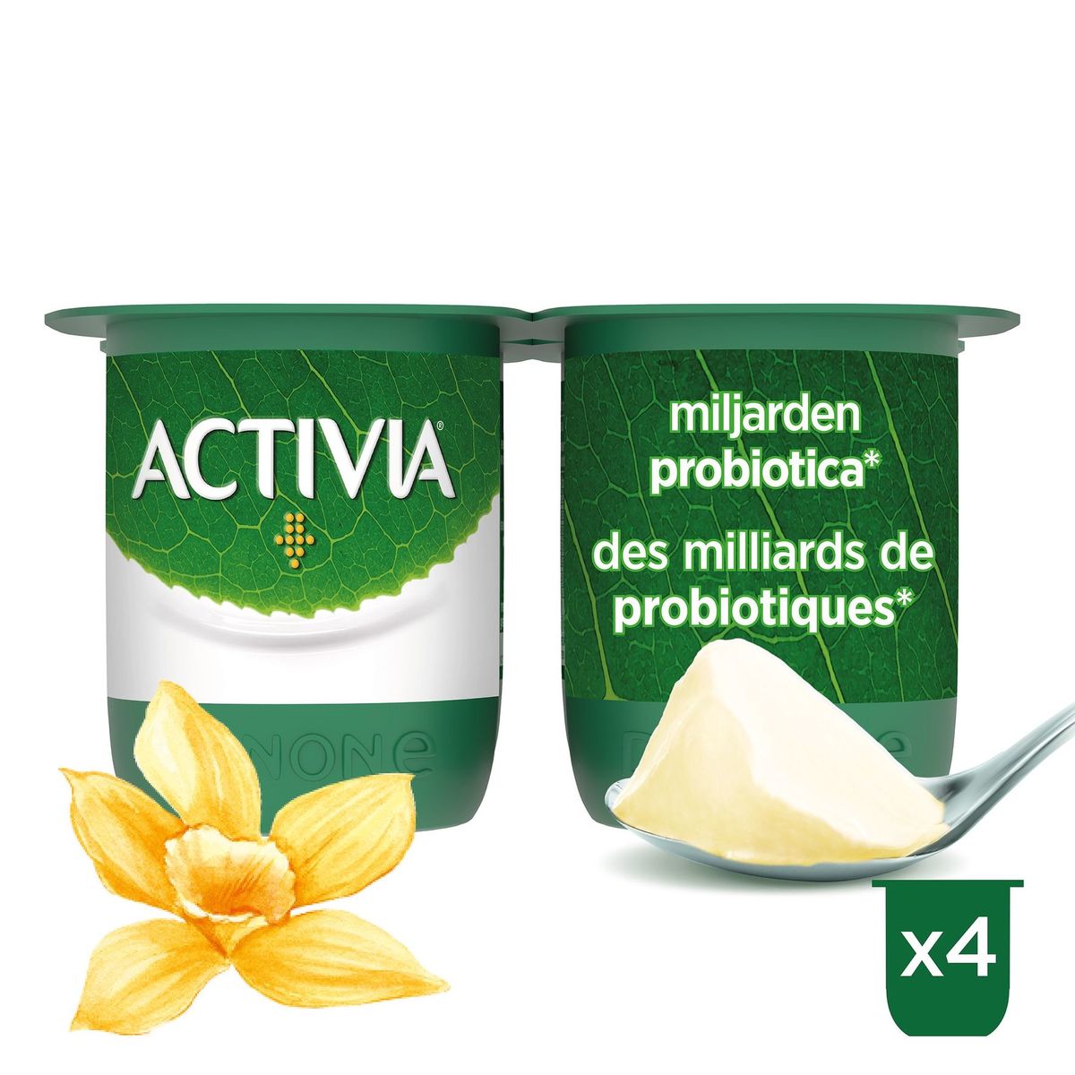 Activia Yoghurt Vanillesmaak met Probiotica 4 x 125 g