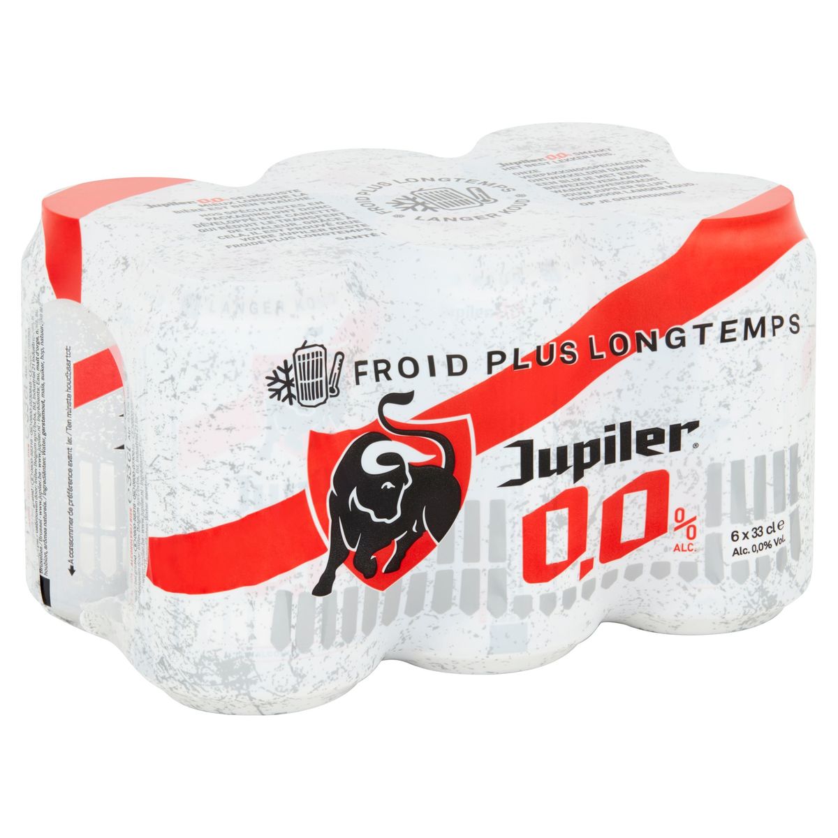 Jupiler Bière Blonde Pils 0.0% 6x33cl Canettes Cold Grip