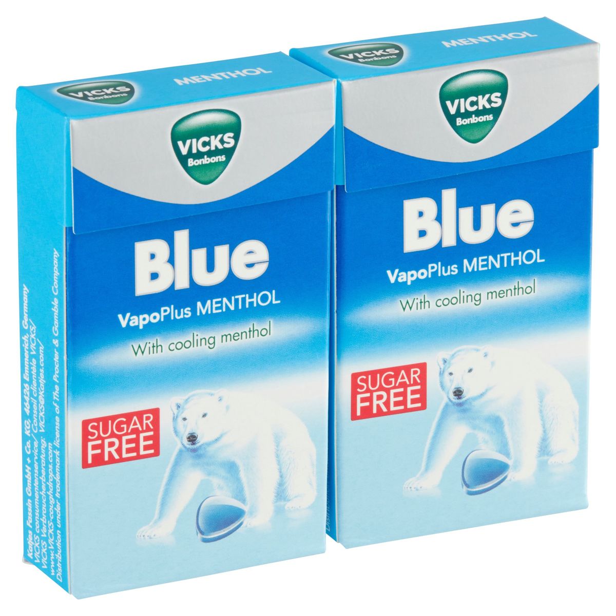 Vicks Bonbons Blue VapoPlus Menthol Sugar Free 2 x 40 g