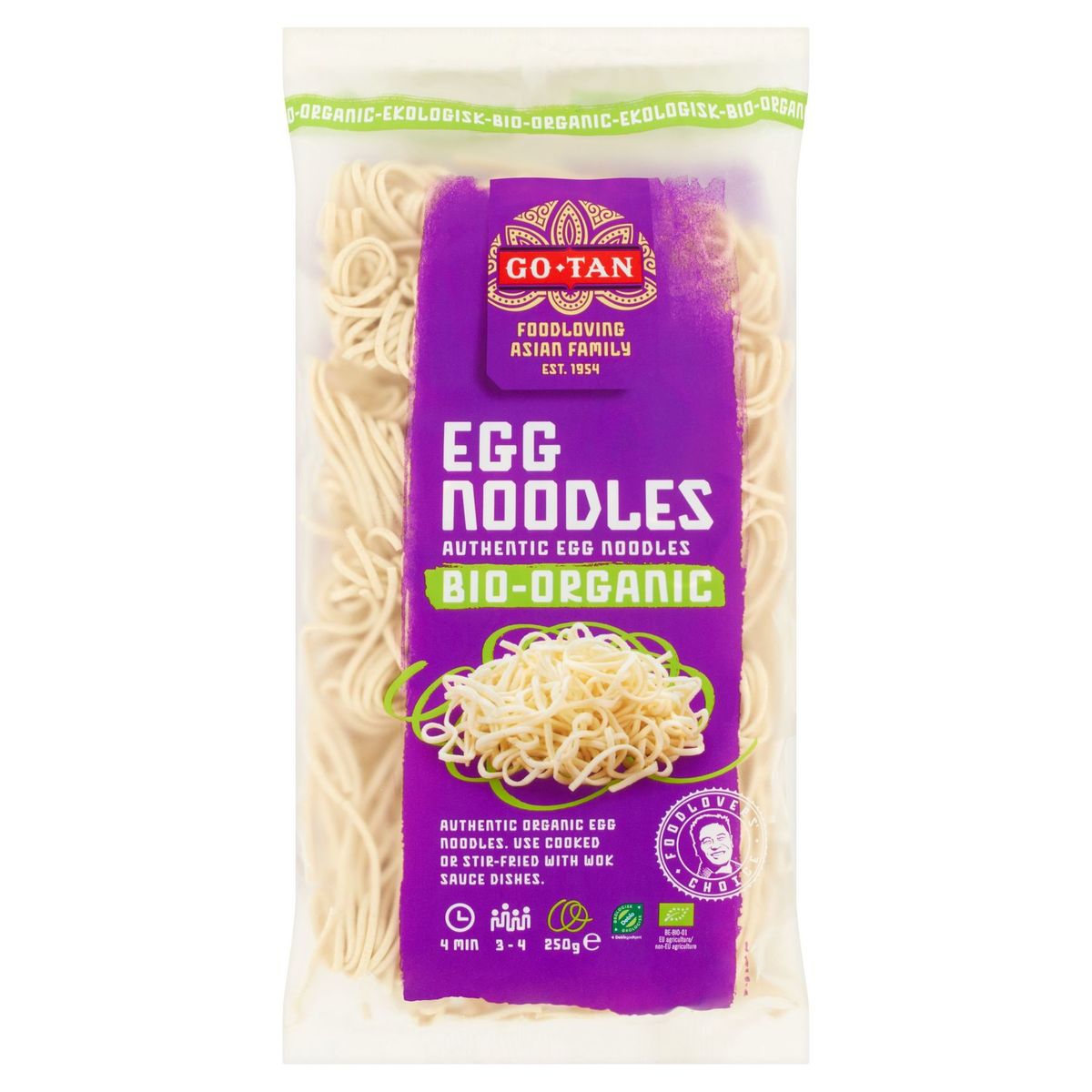 Go-Tan Egg Noodles Bio-Organic 250 g