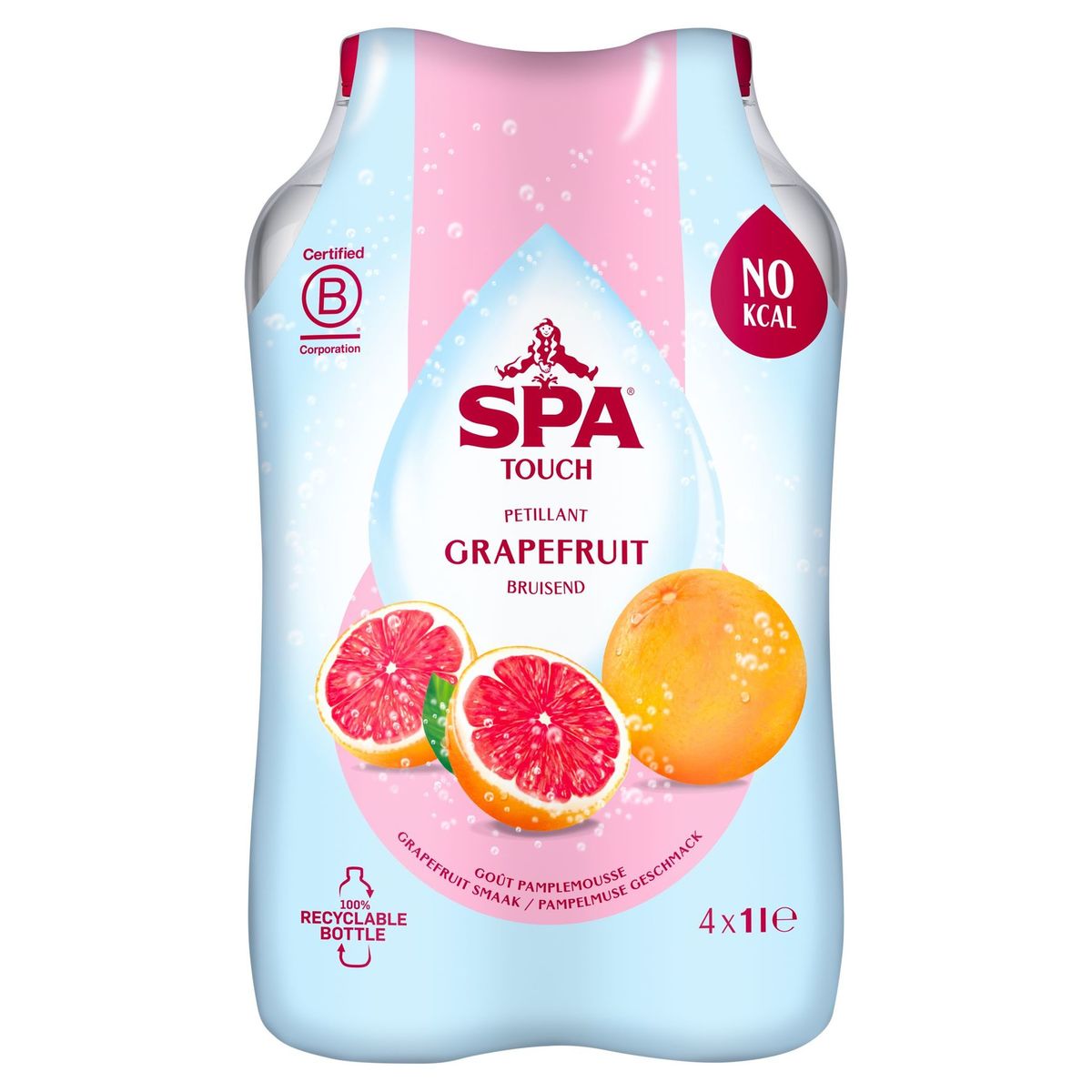 SPA TOUCH Bruisend Mineraalwater pompelmoes 4 X 1 L