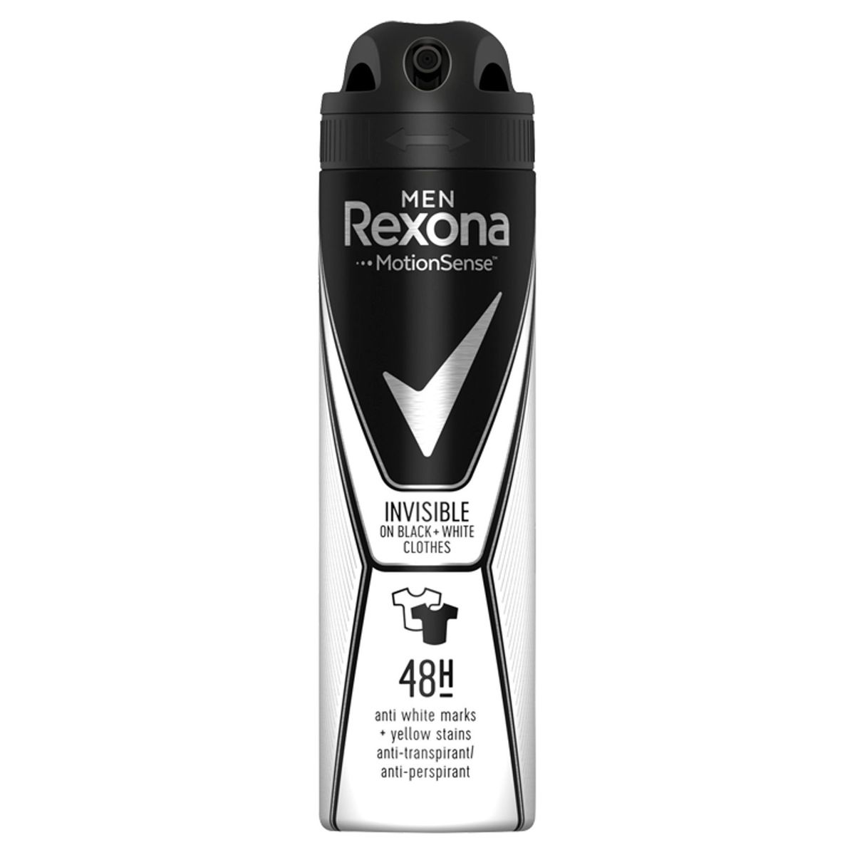 Rexona Men Spray Deodorant Invisible Black & White Clothes 150 ml