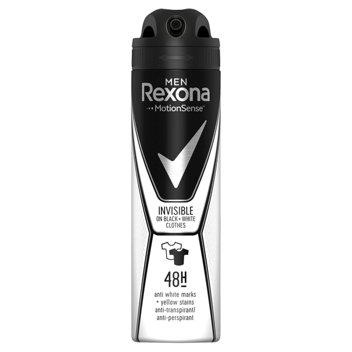 Rexona Men Spray Déodorant Invisible Black & White Clothes 150 ml