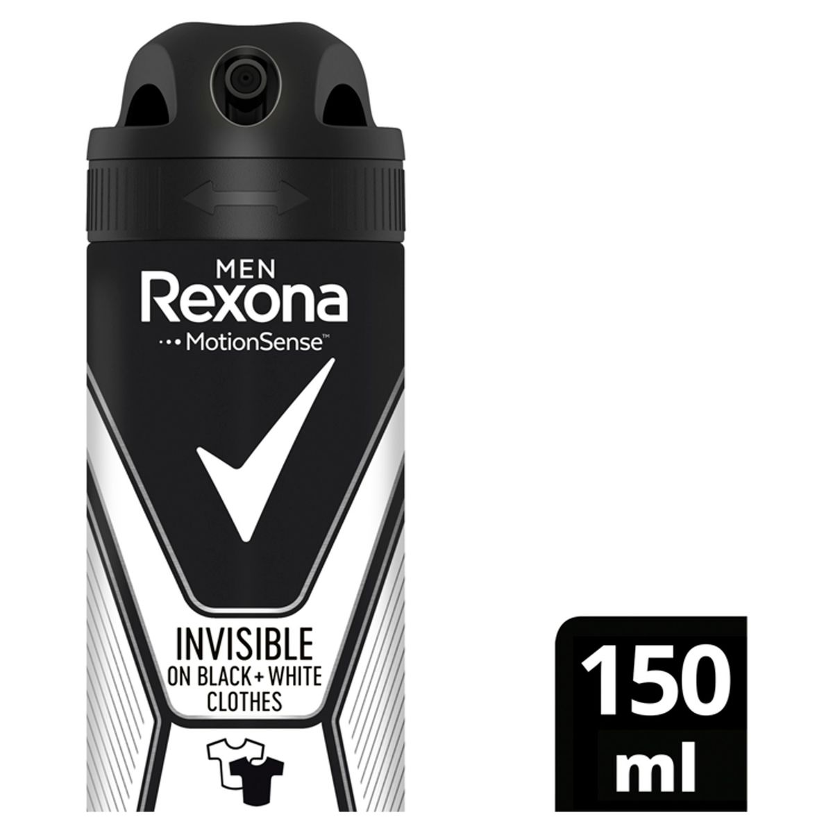 Rexona Men Spray Déodorant Invisible Black & White Clothes 150 ml