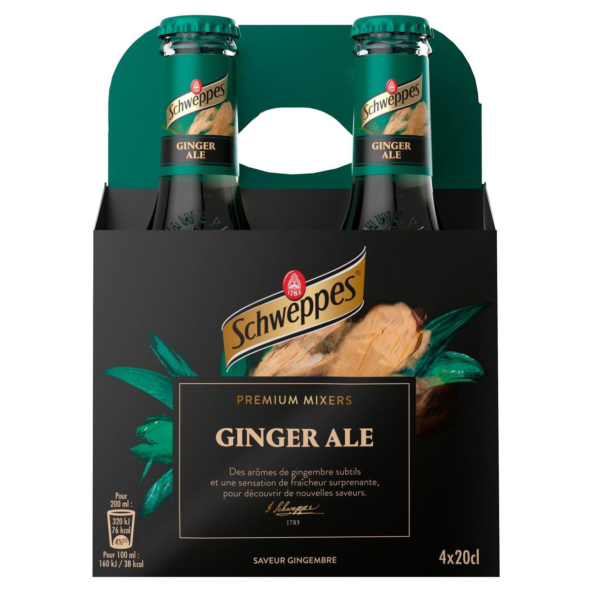 Schweppes Premium Mixer Ginger Ale 4 x 20 cl Carrefour Site