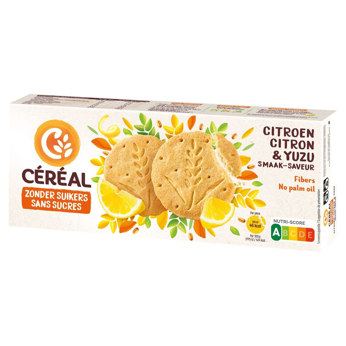 Céréal Sans Sucres Biscuits Saveur Citron-Yuzu 132 g