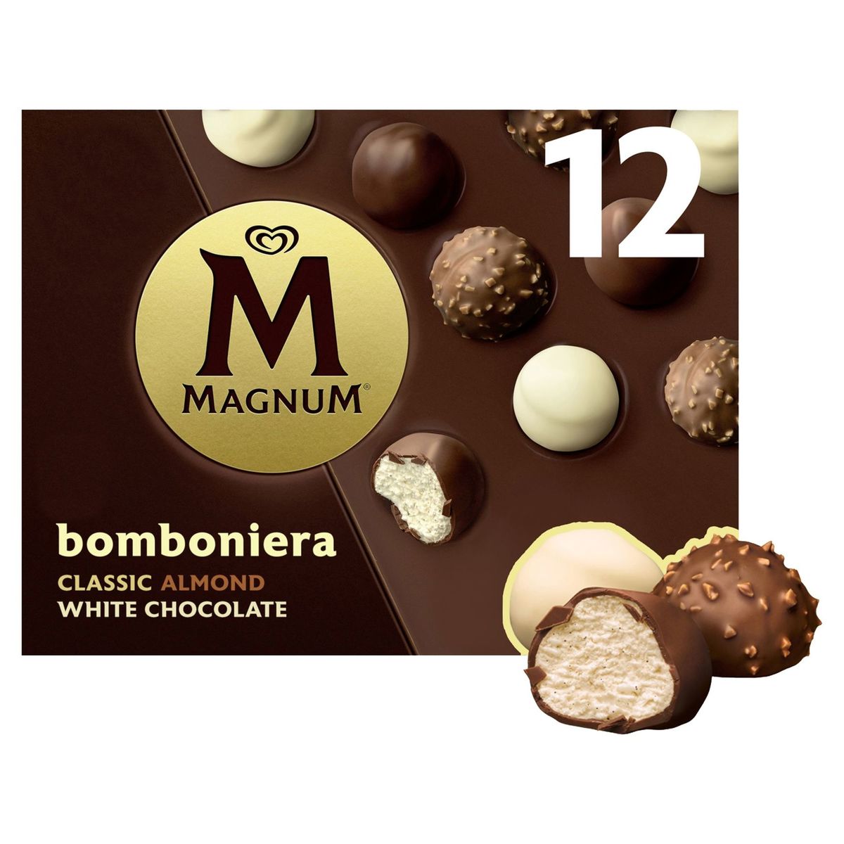 Magnum Ola Ijs Bomboniera Classic - Almond - White 12 x 12 ml 12 St