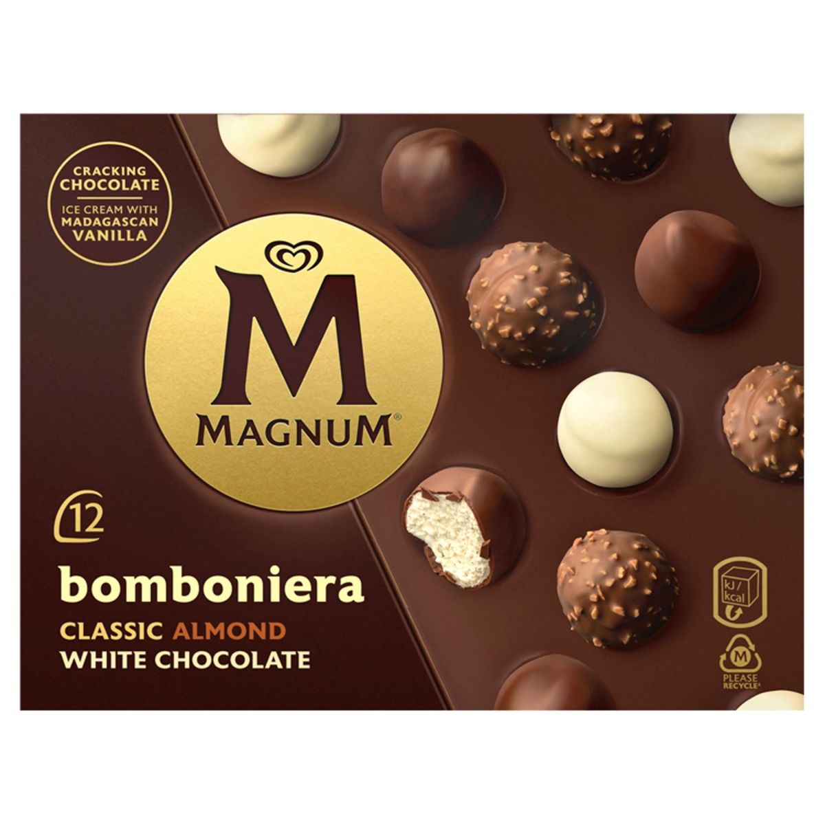 Magnum Ola Ijs Bomboniera Classic - Almond - White 12 x 12 ml 12 St