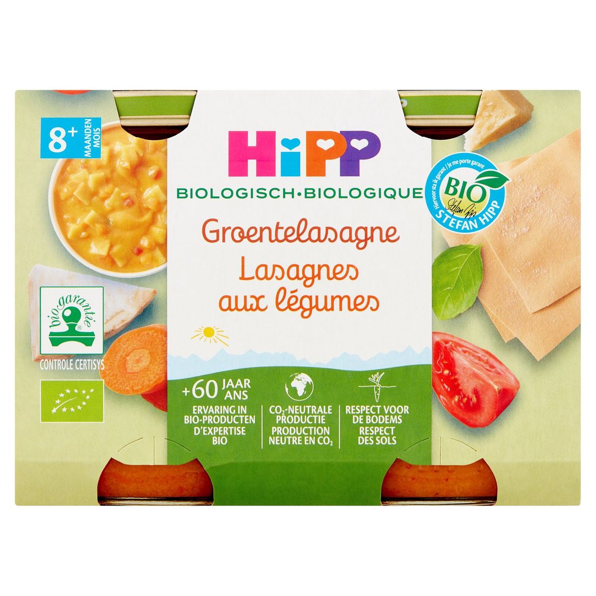 HiPP Biologisch Groentelasagne 8+ Maanden 2 x 190 g