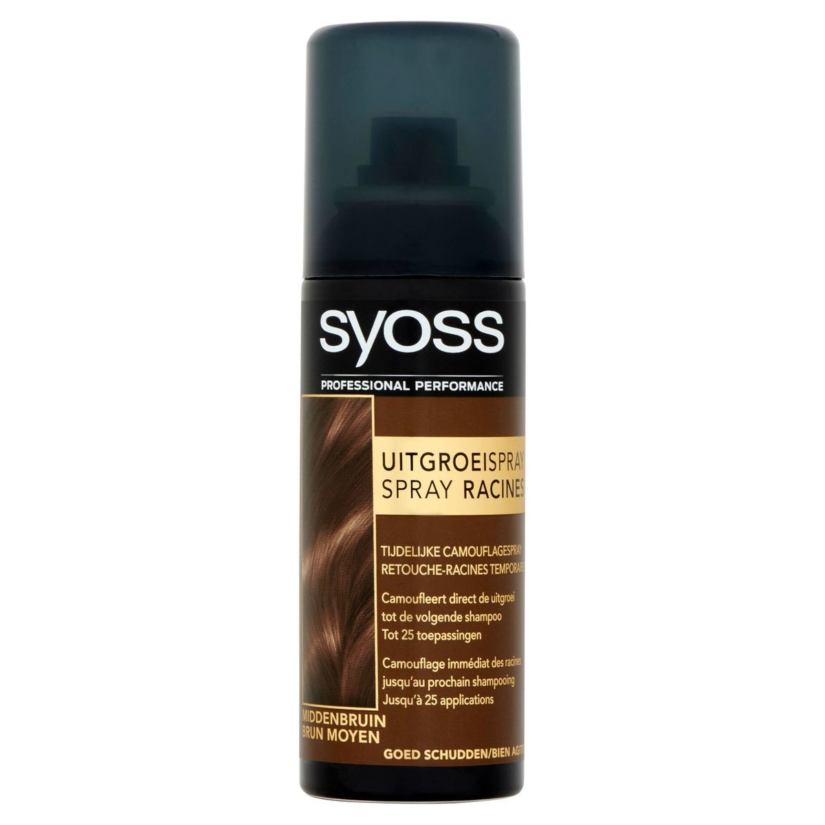 Syoss Spray Racines Brun Moyen 120 ml