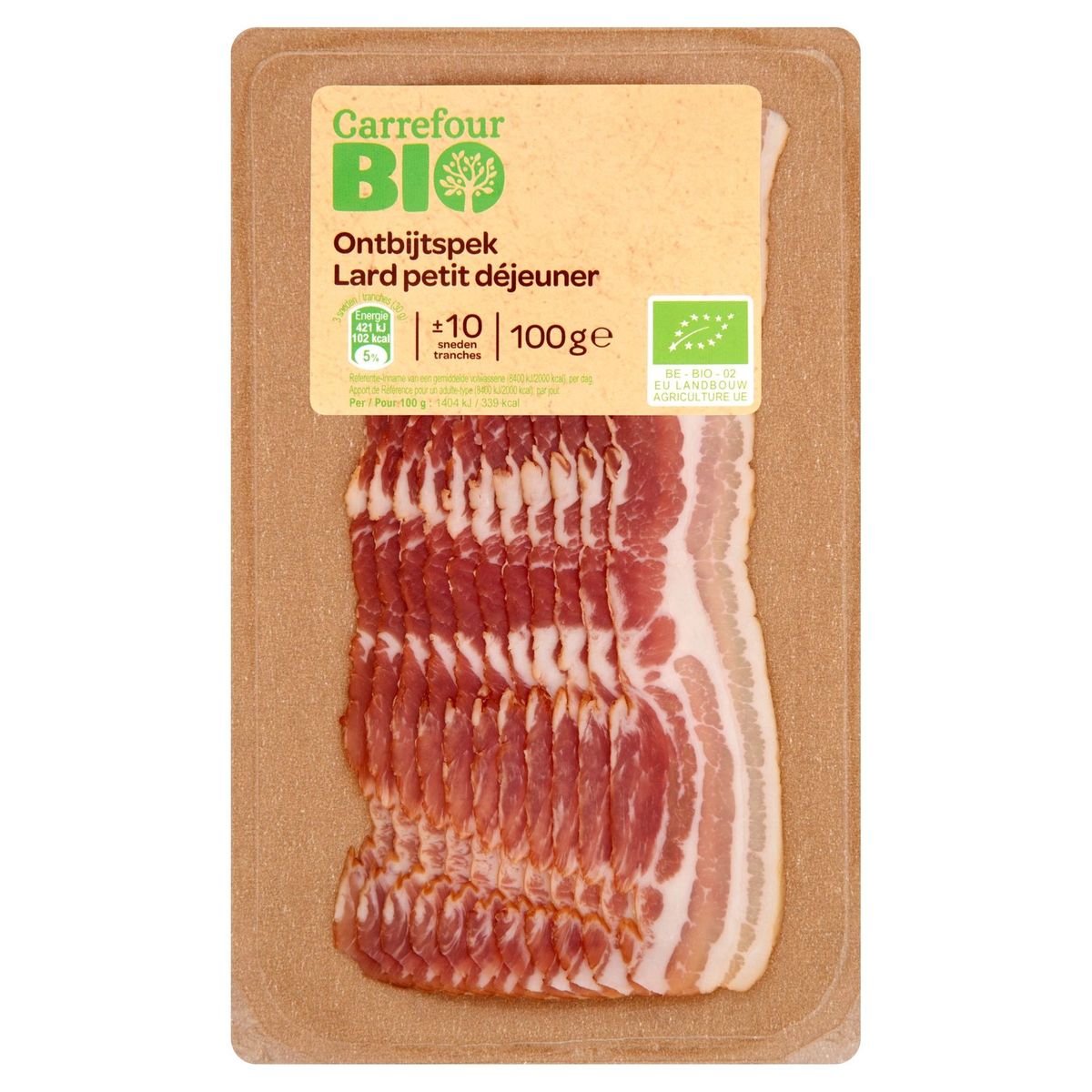 Carrefour Bio Lard Petit Déjeuner 100 g