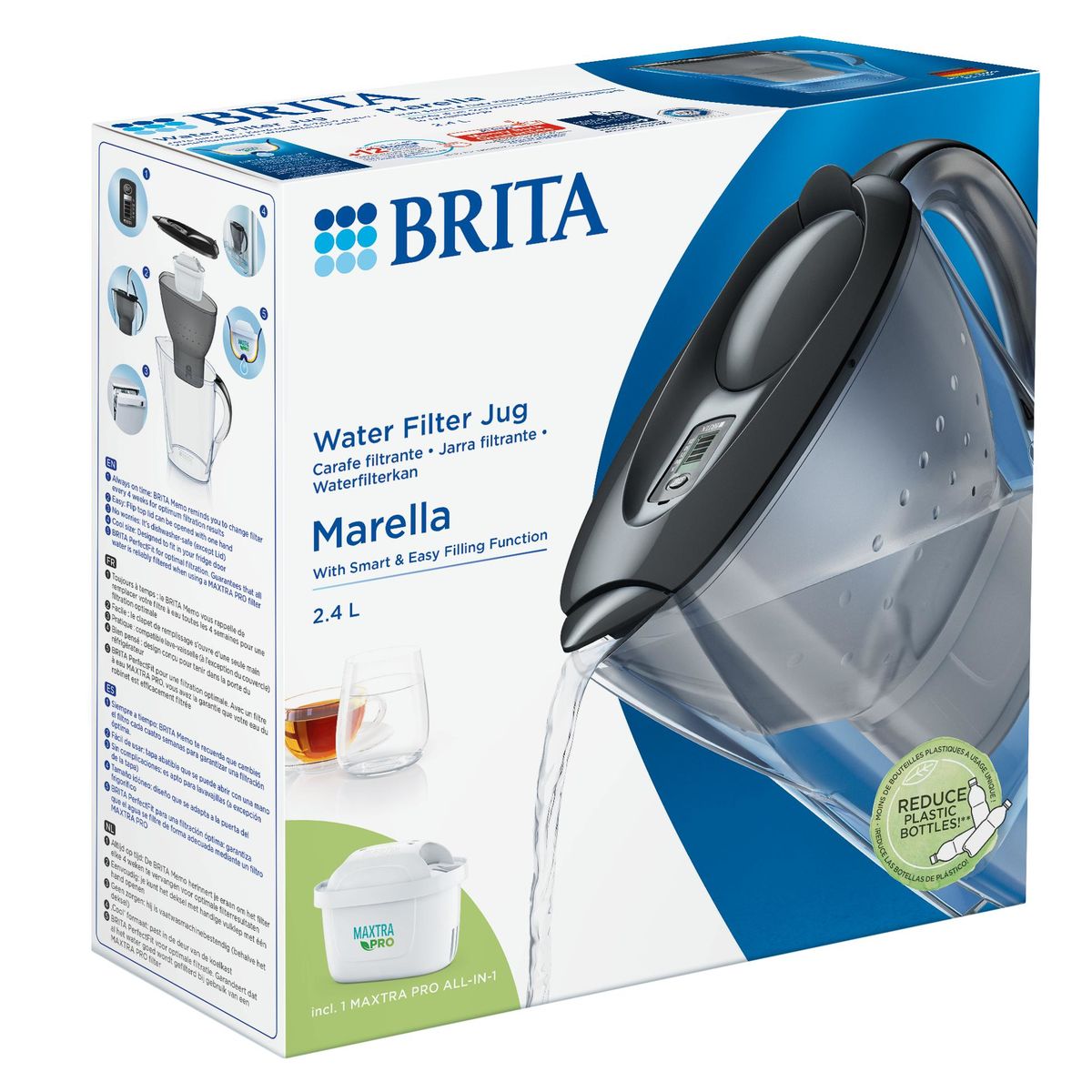 Buvez une eau fraîchement filtrée avec BRITA! Découvrez notre carafe  filtrante BRITA Marella 