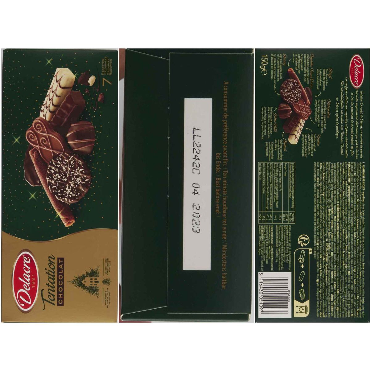 Delacre Tentation Chocolat 150 g