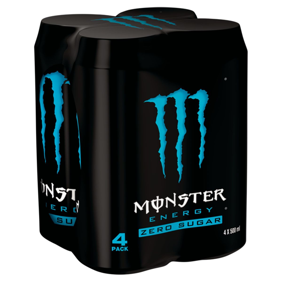 Monster Energy Drink Zero Sugar Canette 4 x 500 ml