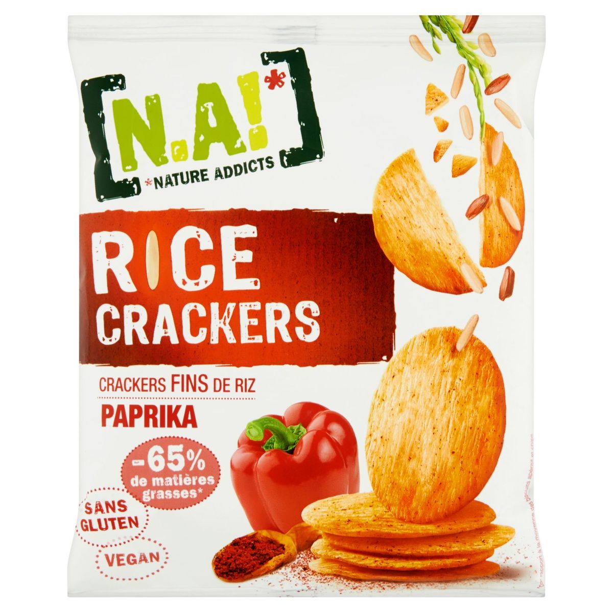 N.A! Crackers Fins de Riz Paprika 35 g