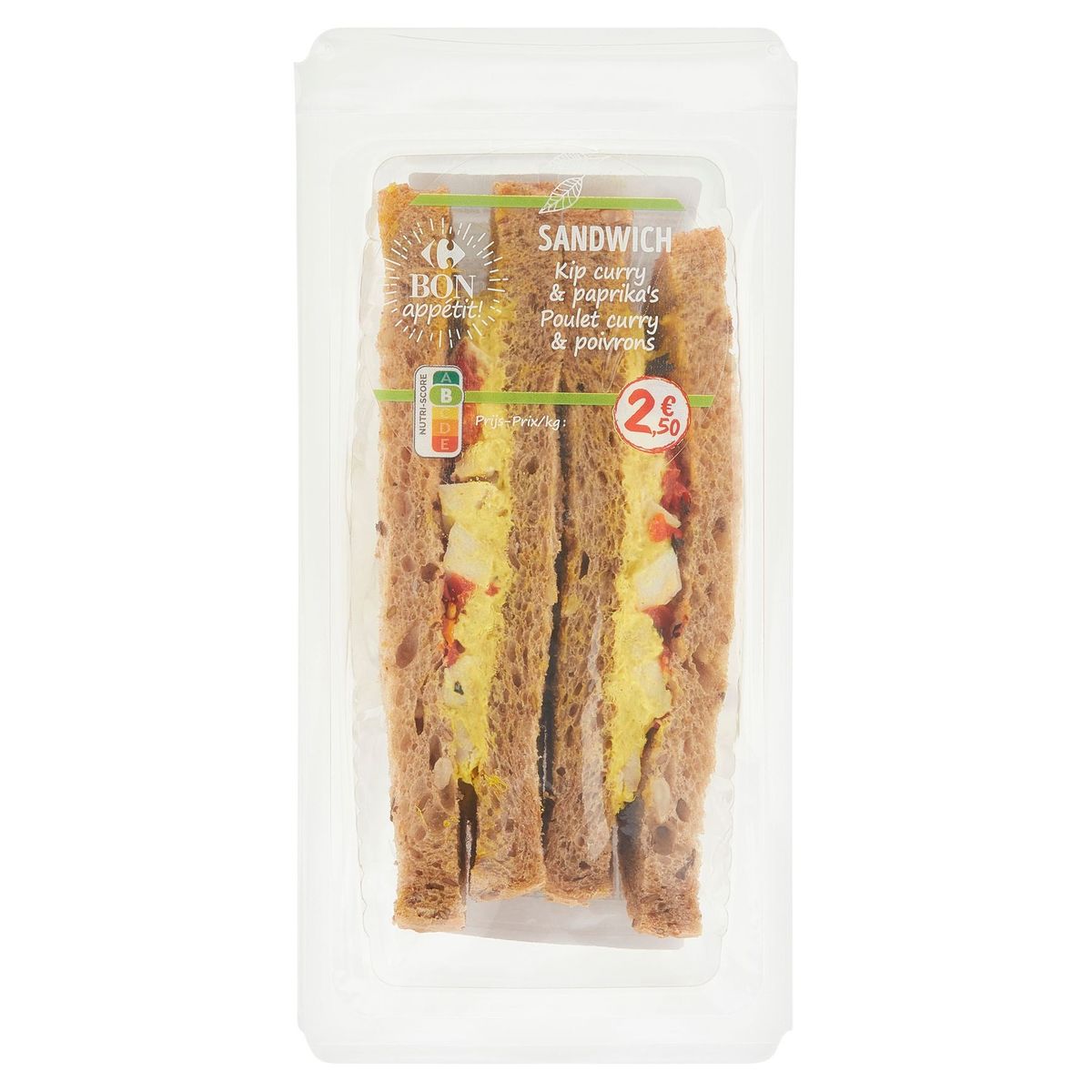 Carrefour Bon Appétit! Sandwich Kip Curry & Paprika's 145 g