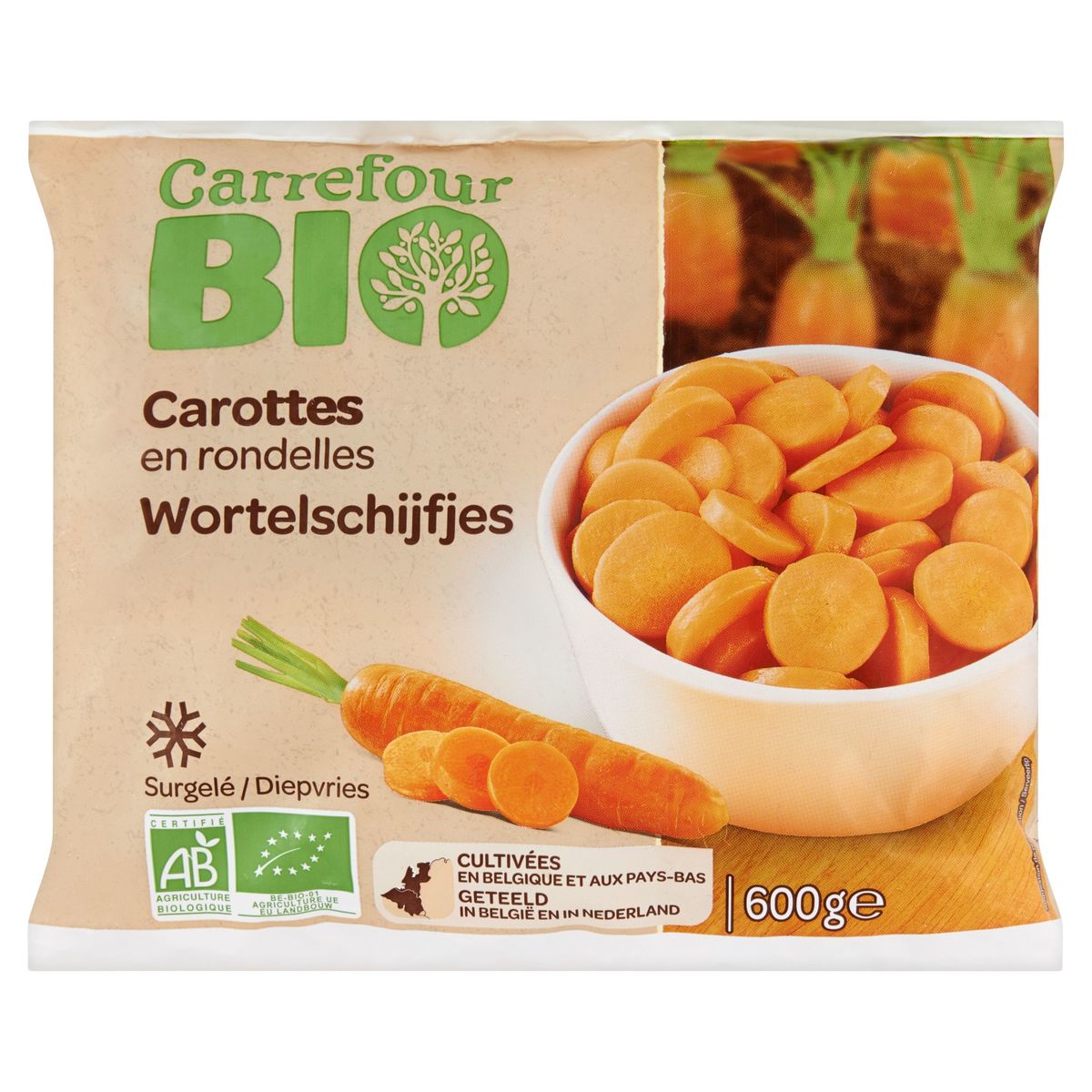 Carrefour Bio Carottes en Rondelles 600 g