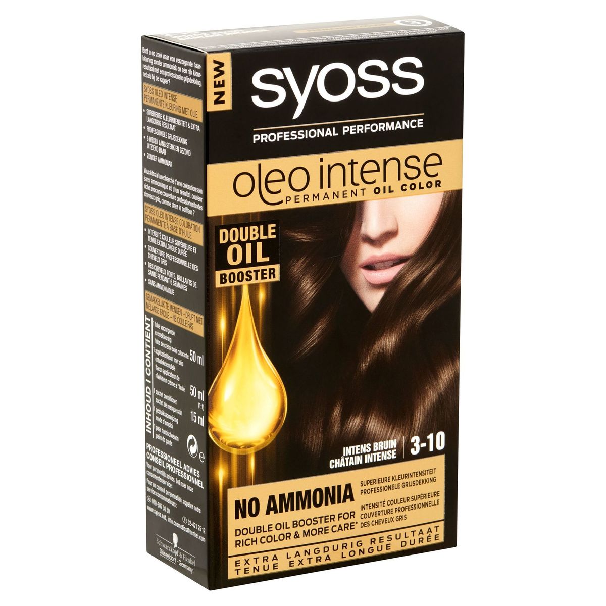 Syoss Oleo Intense Permanent Oil Color 3-10 Châtain Intense