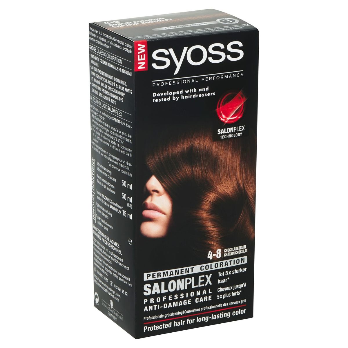 Syoss 4-8 Chocoladebruin Permanente Haarverf