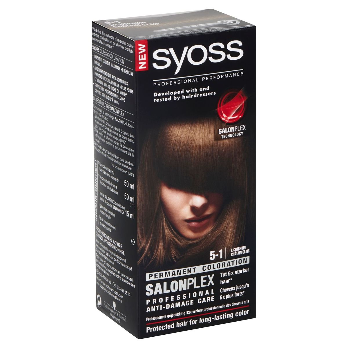 Syoss 5-1 Lichtbruin Permanente Haarverf