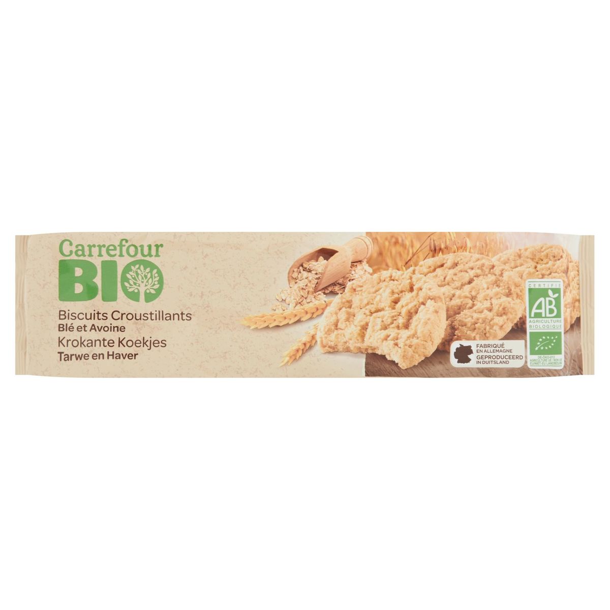 Carrefour Bio Krokante Koekjes Tarwe en Haver 150 g