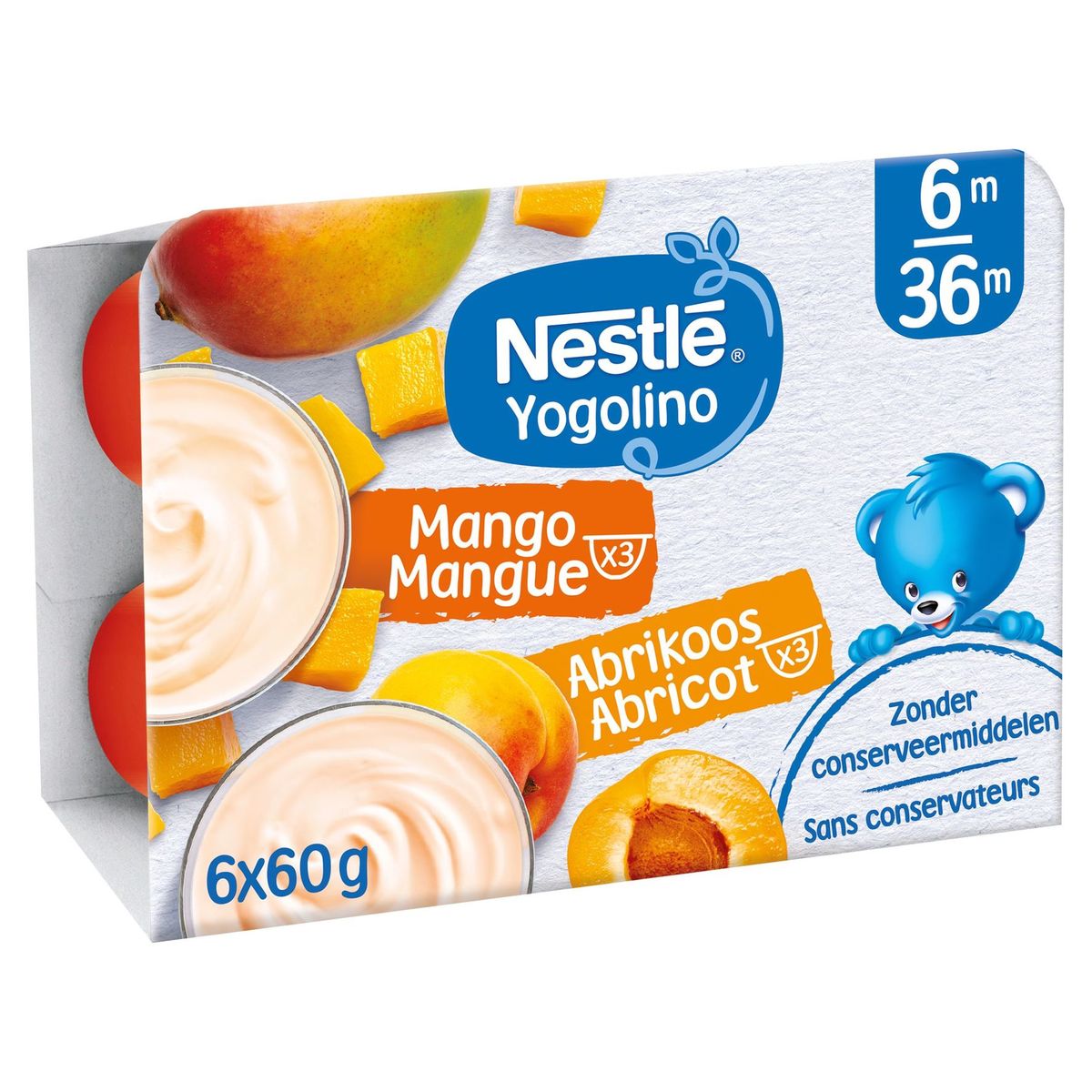 Nestlé Yogolino Mango Abrikoos 6M-36M 6 x 60 g
