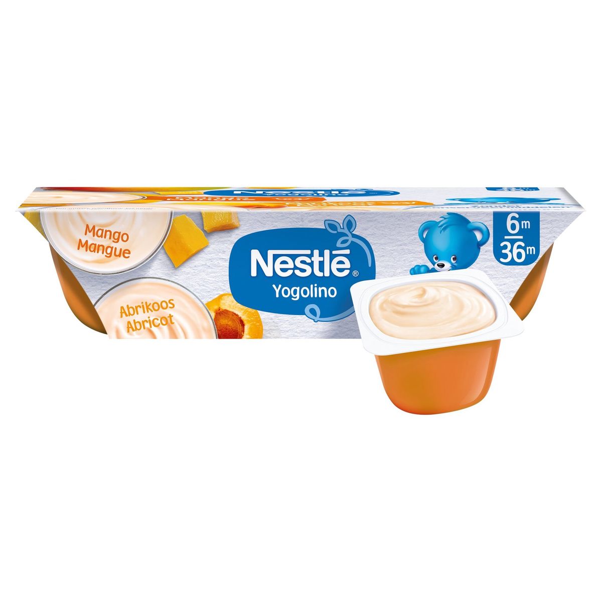 Nestlé Yogolino Laitage Mangue Abricot dès 6 mois 6x60g