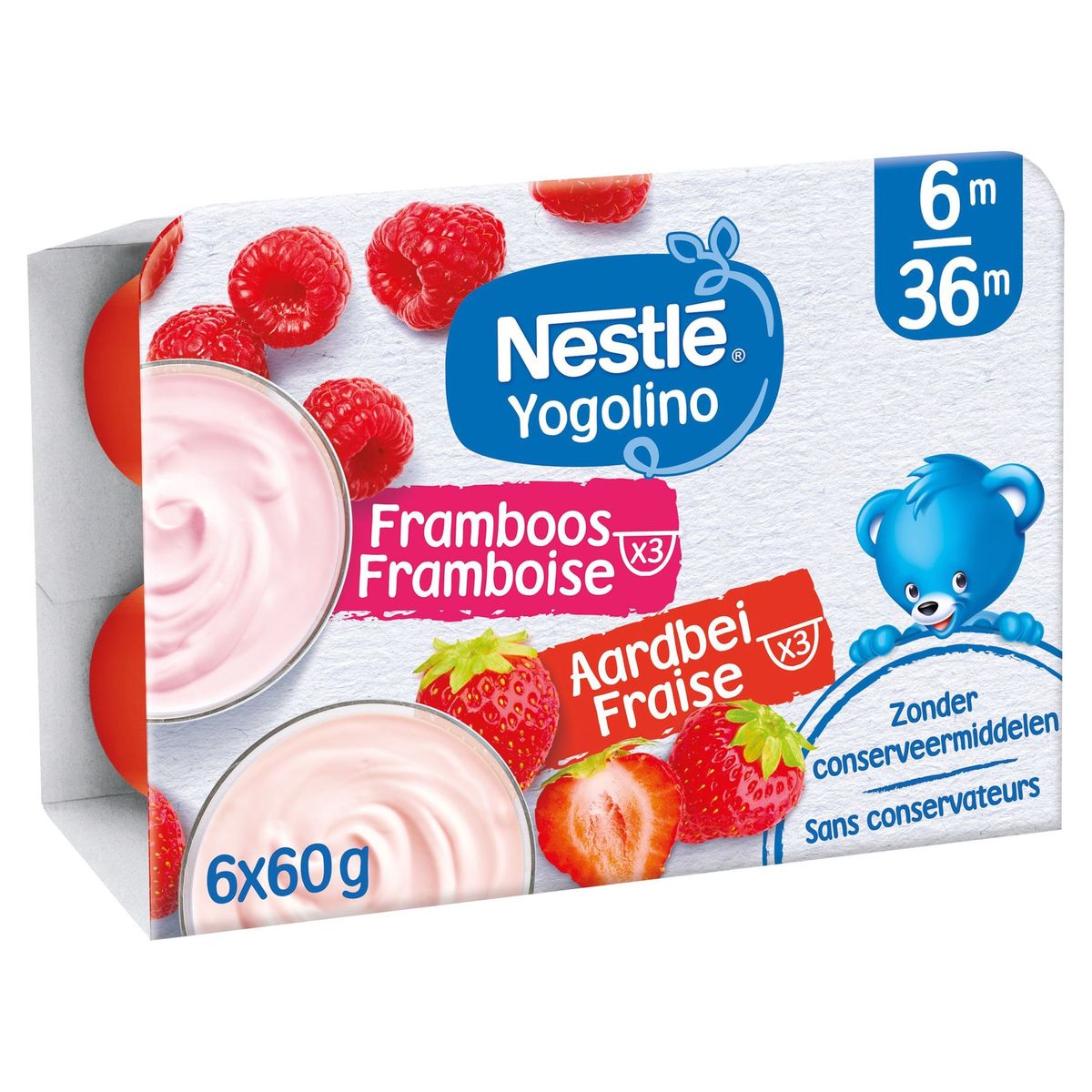 Nestlé Yogolino Framboise Fraise 6+ Mois 6 x 60 g