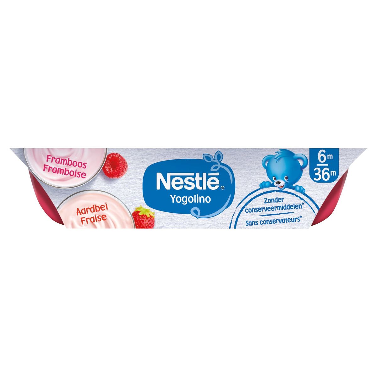 Nestlé Yogolino Framboos Aardbei 6+ Maanden 6 x 60 g