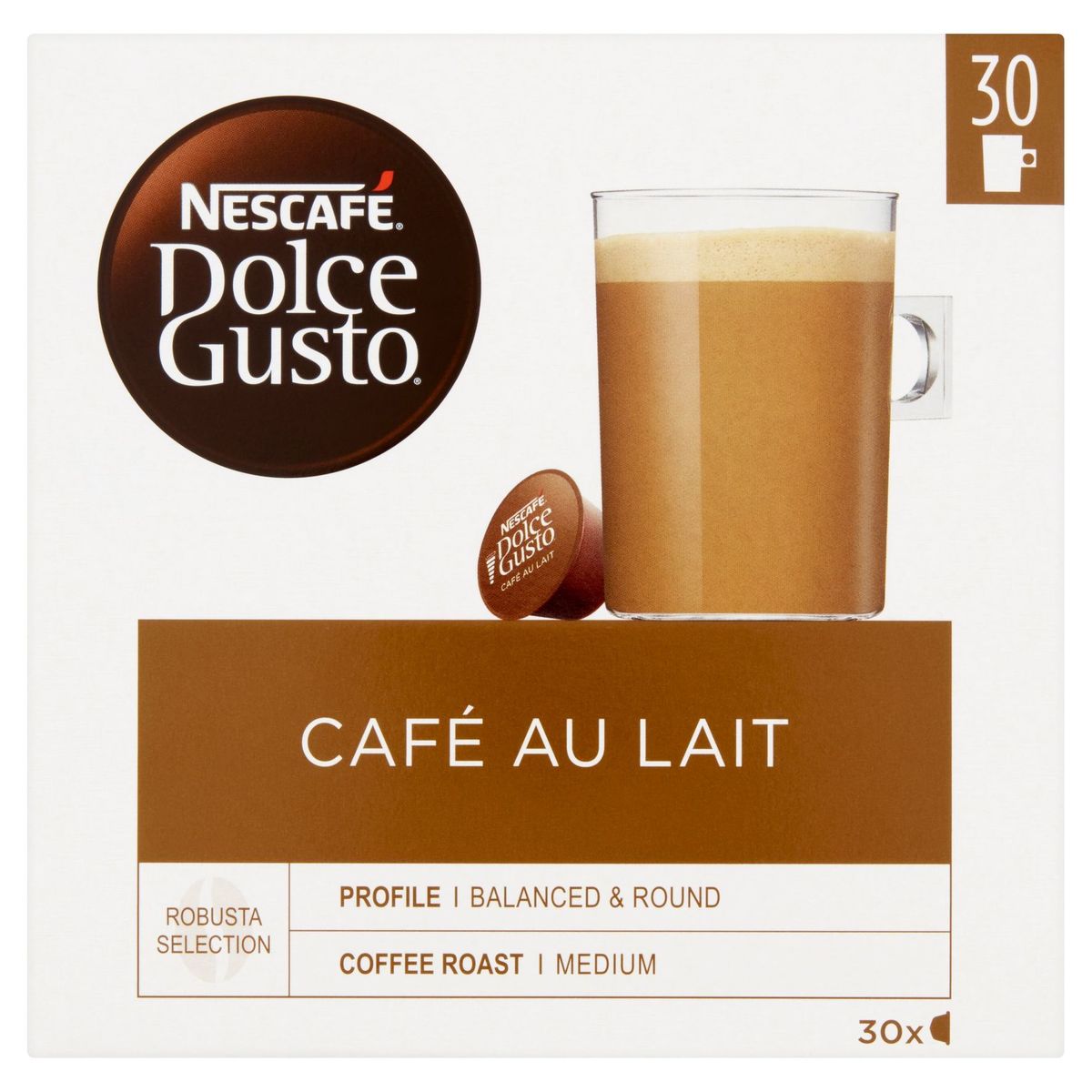 Nescafé Dolce Gusto Café au Lait 30 Capsules 300 g