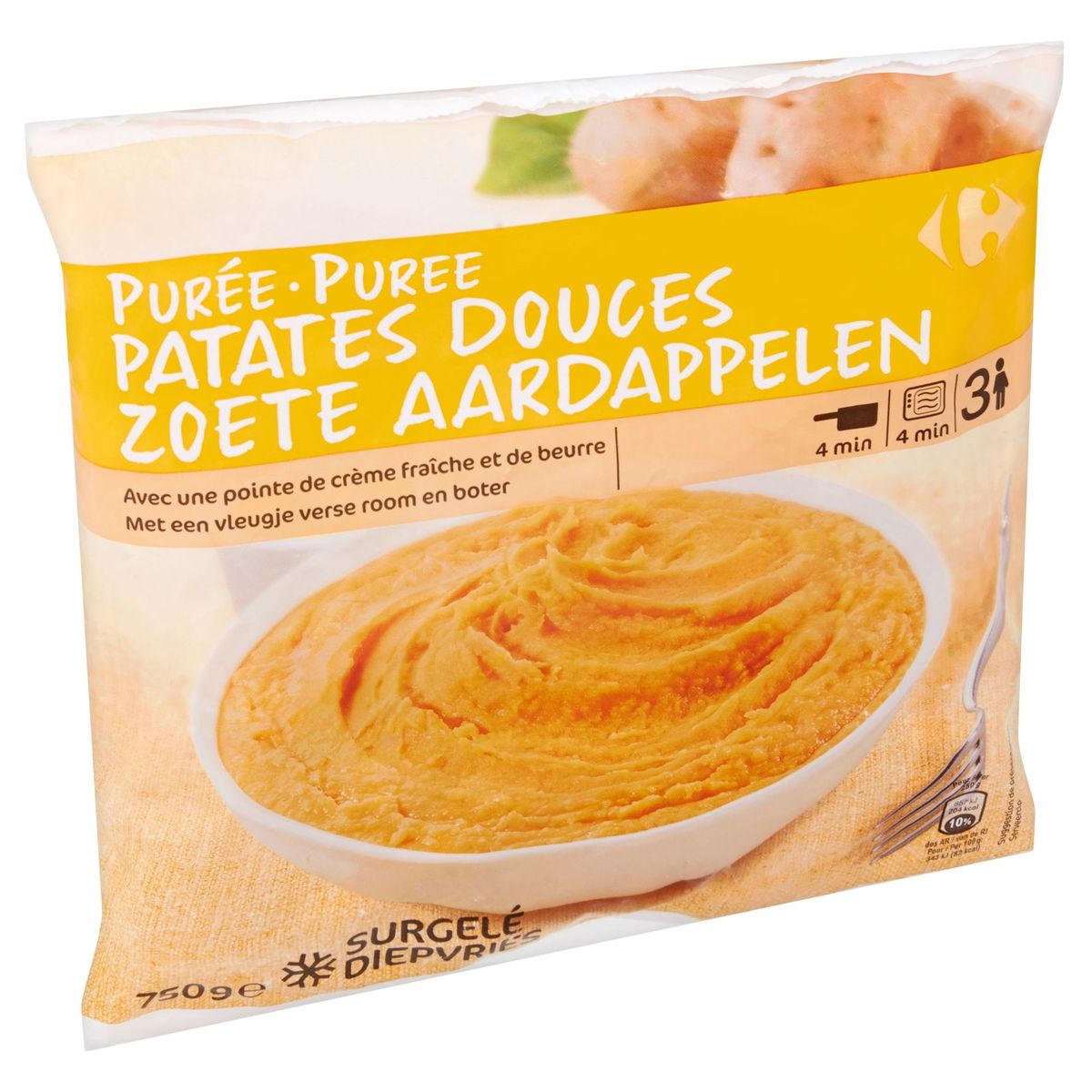 Carrefour Puree Zoete Aardappelen 750 g