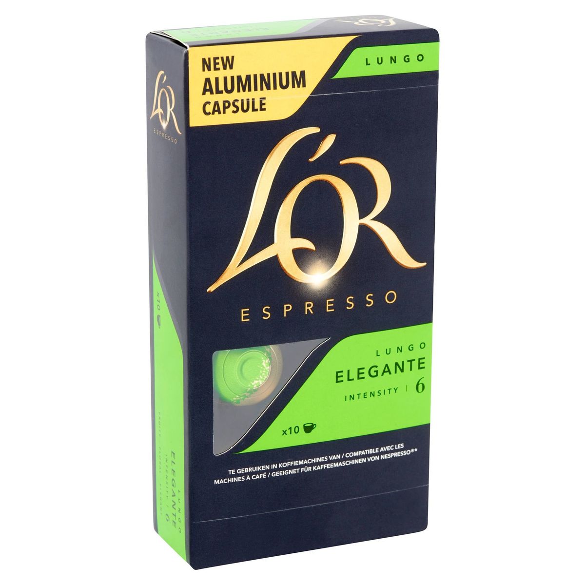 L'OR Koffie Capsules Lungo Elegante Intensiteit 6 Nespresso®* Compatibel 10 stuks
