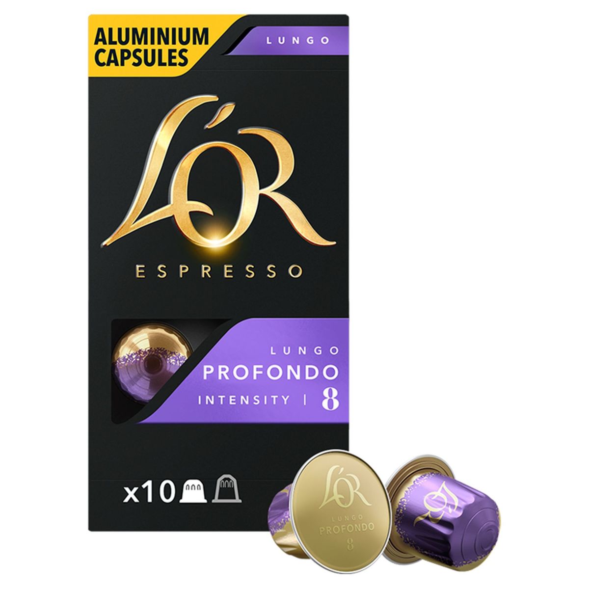 L'OR Koffie Capsule Lungo Profondo Intensiteit 8 Nespresso®* Compatibel 10 stuks