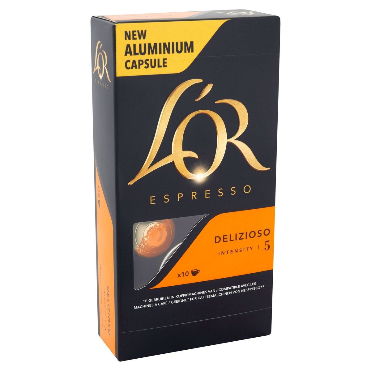 L'OR Café Capsules Espresso Delizioso Intensité 5 Nespresso® Compatible 10 pièces