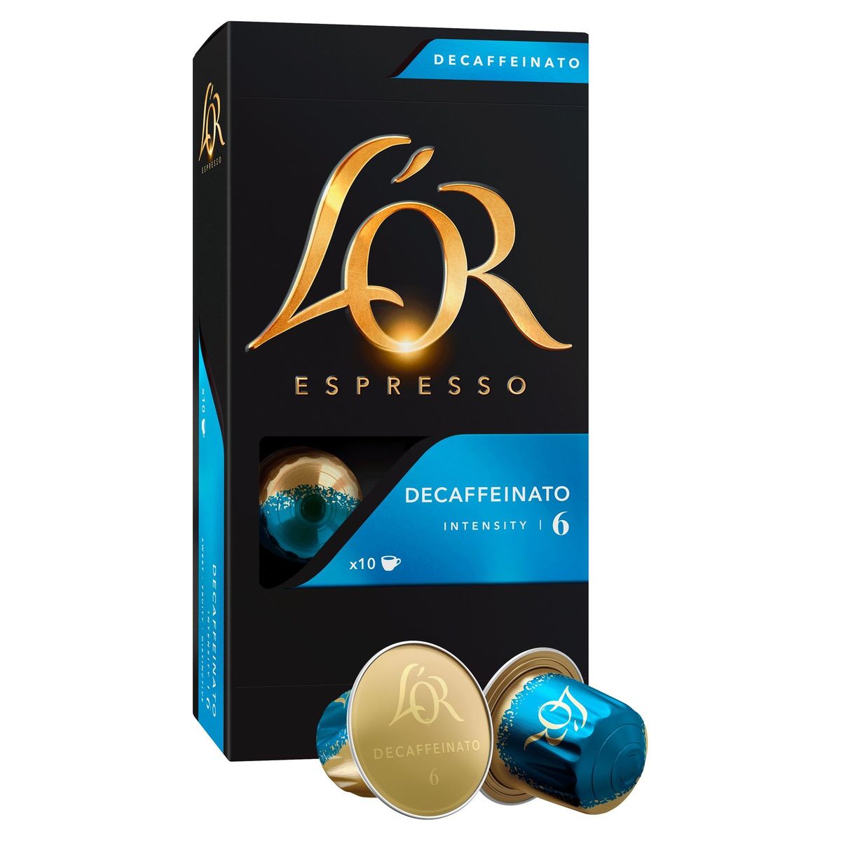 L'OR Koffie Capsules Espresso Decaffeinato Intensiteit 6 Nespresso®* Compatibel 10 stuks