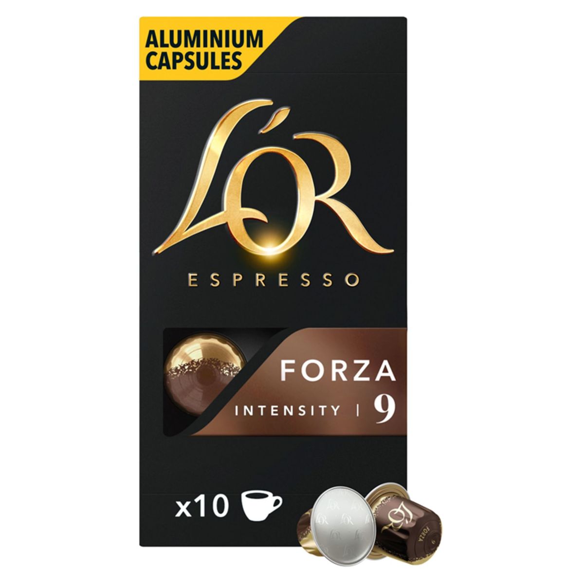 L'OR Koffie Capsules Espresso Forza Intensiteit 9 10 stuks