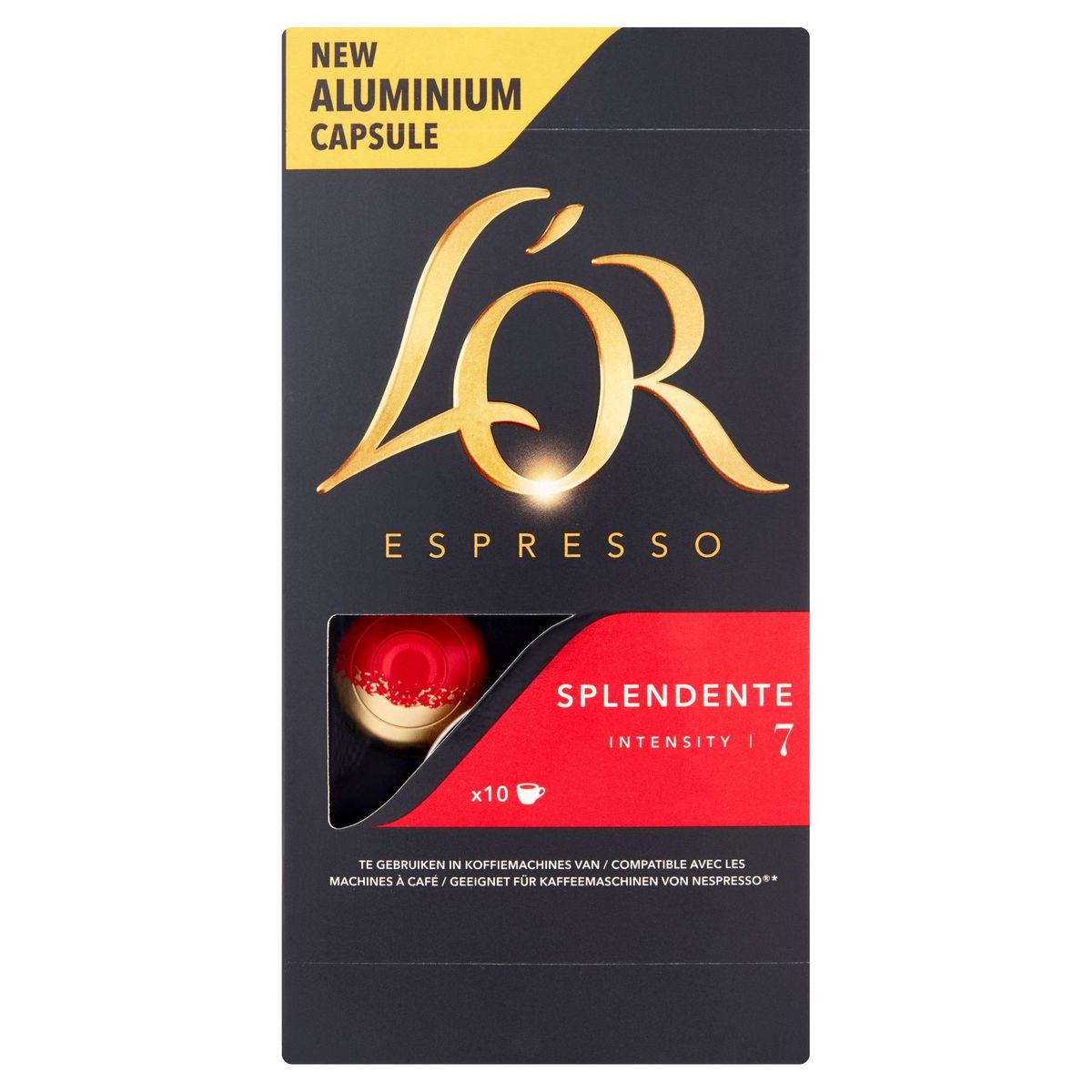 L'OR Koffie Capsules Espresso Splendente Intensiteit 7 Nespresso®* Compatibel 10 stuks