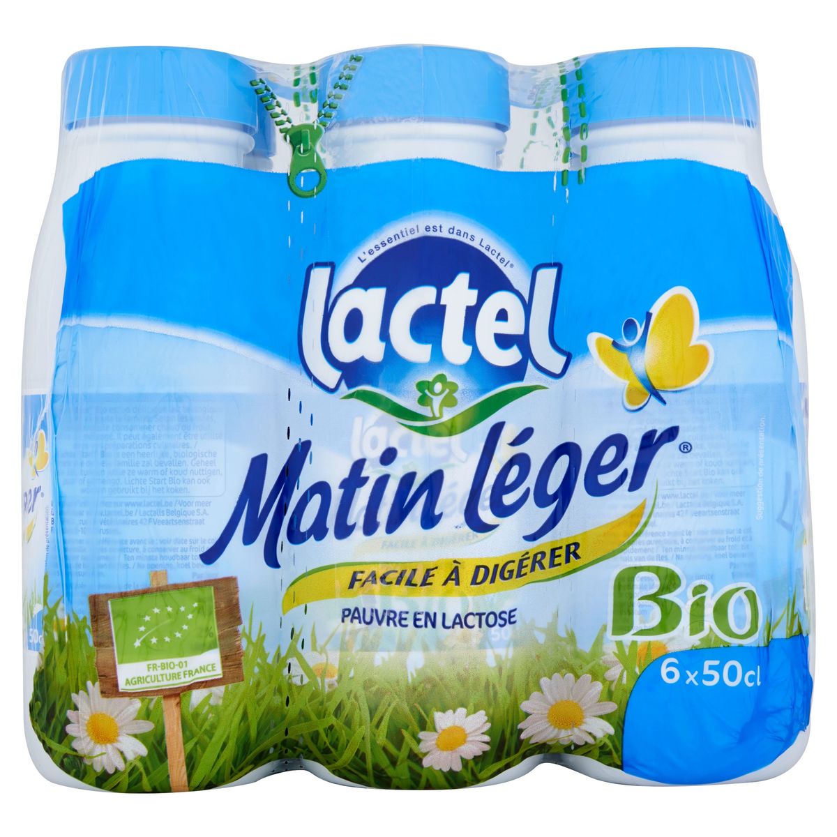 Lactel Matin Léger Bio 6 x 50 cl