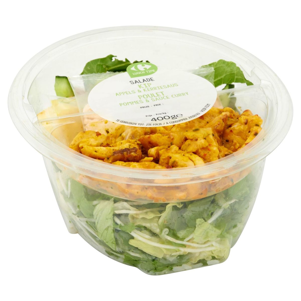 Carrefour Lunch Time Salade Poulet Pommes & Sauce Curry 400 g