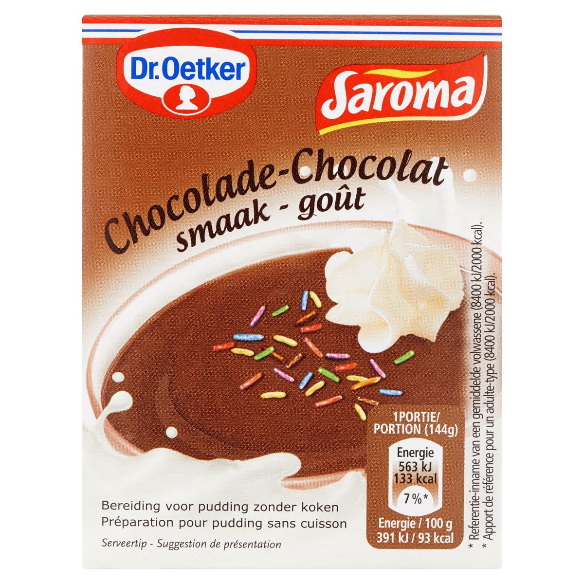 Dr. Oetker Saroma Pudding Instantané Chocolat Goût 80 g