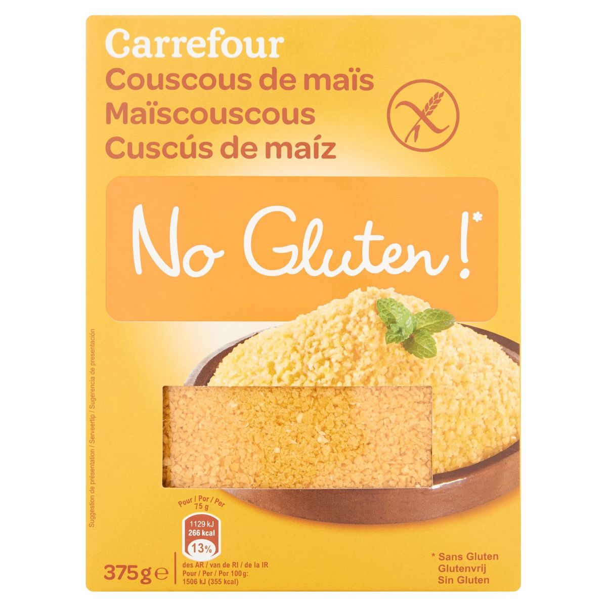 Carrefour Couscous de Maïs Sans Gluten 375 g
