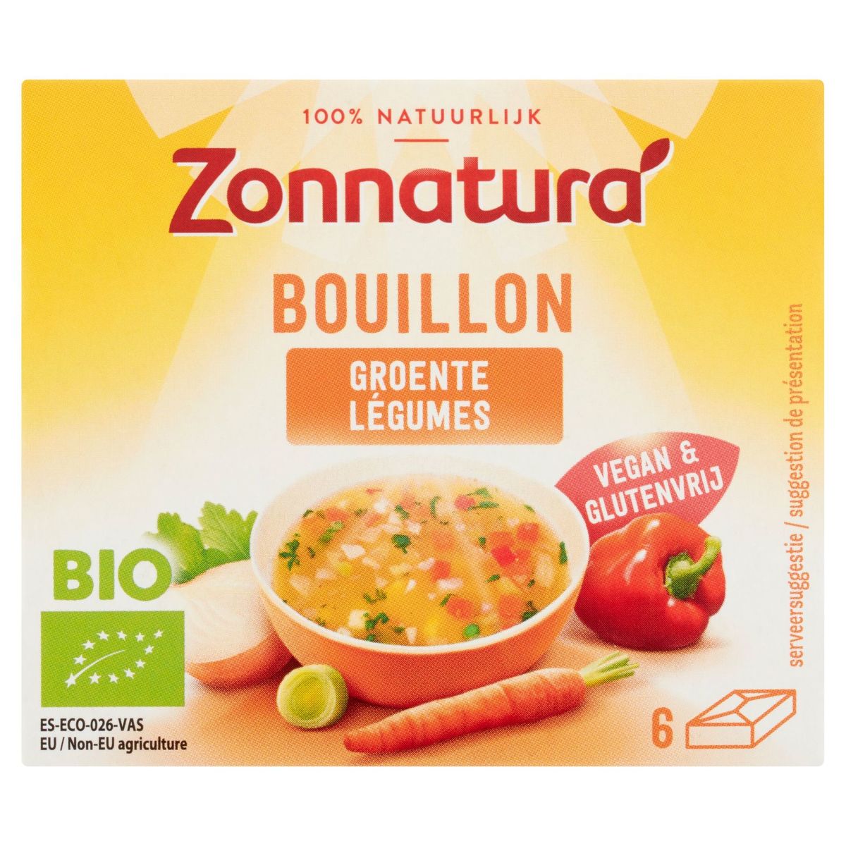 Zonnatura Bio Bouillon Légumes 6 Pièces 66 g